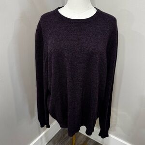 METROPOLITAN VIEW 100% Cashmere Sweater Purple Large